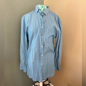 Men’s HUGO BOSS blue chambray dress shirt. Slim fit 17/43 and 34/35.